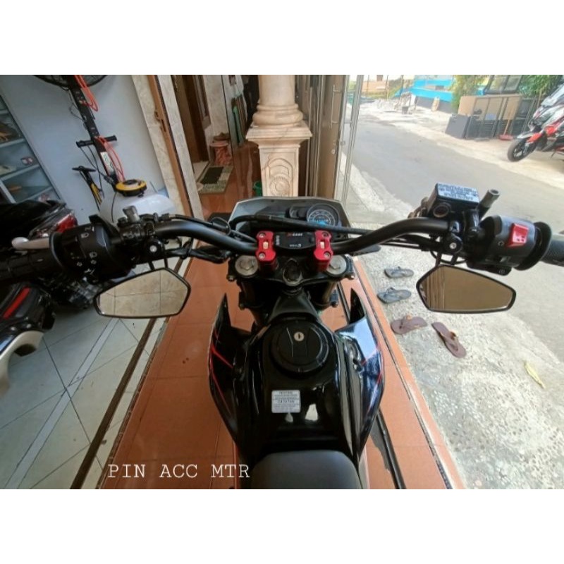 กระจกรูปไข่ KLX Supermoto Crf150/Klx150/XSR RX king Vixion เก่าใหม่ Beat Street Tiger Megapro Byson PCX Dill/OVAL รุ่นภายใต้กระจก trail Supermoto ไฟฟ้าจักรยานสปอร์ต