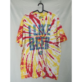 เสื้อยืดมือสอง มัดย้อม ลายเบียร์ Bud light
