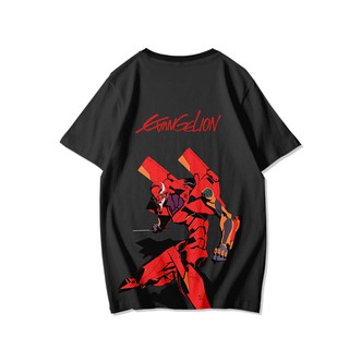 เสื้อยืดคอกลม◆เสื้อยืดแขนสั้น EVA Neon Genesis Evangelion สำหรับผู้ชายและผู้หญิงเครื่องแรกอนิเมะ NERV สองมิติสีเต็มเสื้อ