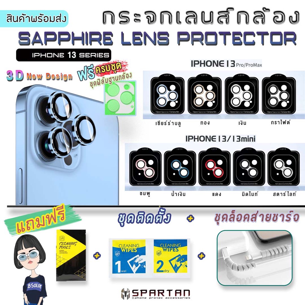 [ราคาต่อชุด] Iphone 13 เลนส์กันรอยเลนส์กล้อง ALUMINUM LENS PROTECTOR Iphone 13promax/13pro/13/ Series