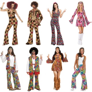 70s Retro Disco Role-Playing Costumes Halloween cos Marilyn Monroe Elvis Retro 70s disco Hippie Bar Performance Costume
