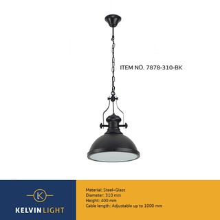 Kelvin Light โคมไฟห้อย รุ่น ITEM NO.7878-310-BK (แถมฟรีหลอดไฟ)