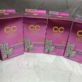 Cc ครีม สปีดไวท์ มี 1 กล่อง 12 ซอง รองพื้นผิวใส สีผิวไม่ดรอป