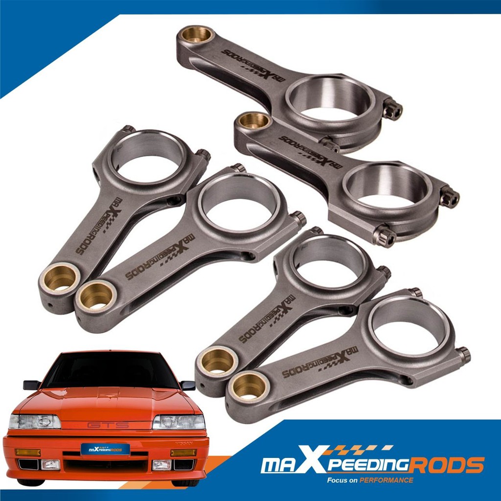 maXpeedingrods Connecting Rods for Nissan RB30 for Nissan Skyline GTS R31 Patrol with 3/8 ARP 2000 Bolts RB30E RB30S Engine 