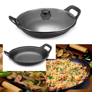 Panela Risoto De Ferro Fundido Com Tampa De Vidro - 4,5 L