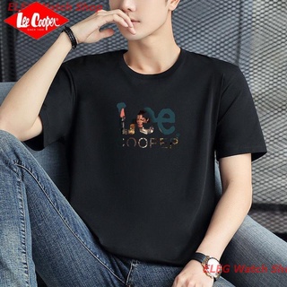 เสื้อยืดแขนสั้น Lee Cooper ผู้ชายแขนสั้นเสื้อยืดน้ำแบรนด์ฤดูร้อนใหม่เสื้อผ้าเสื้อยืดครึ่งแขนอินเทรนด์ความเห็นอกเห็นใจเสื