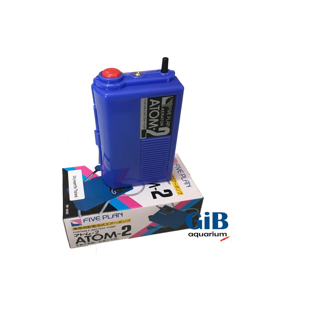 Atman portable battery air pump Aquarium ATOM 2 แอร์ปั้มใส่ถ่าน พกพา