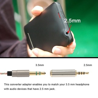 Male to  Female Adapter หัวแจ๊ค 2.5 มม. เป็น 3.5 มม.