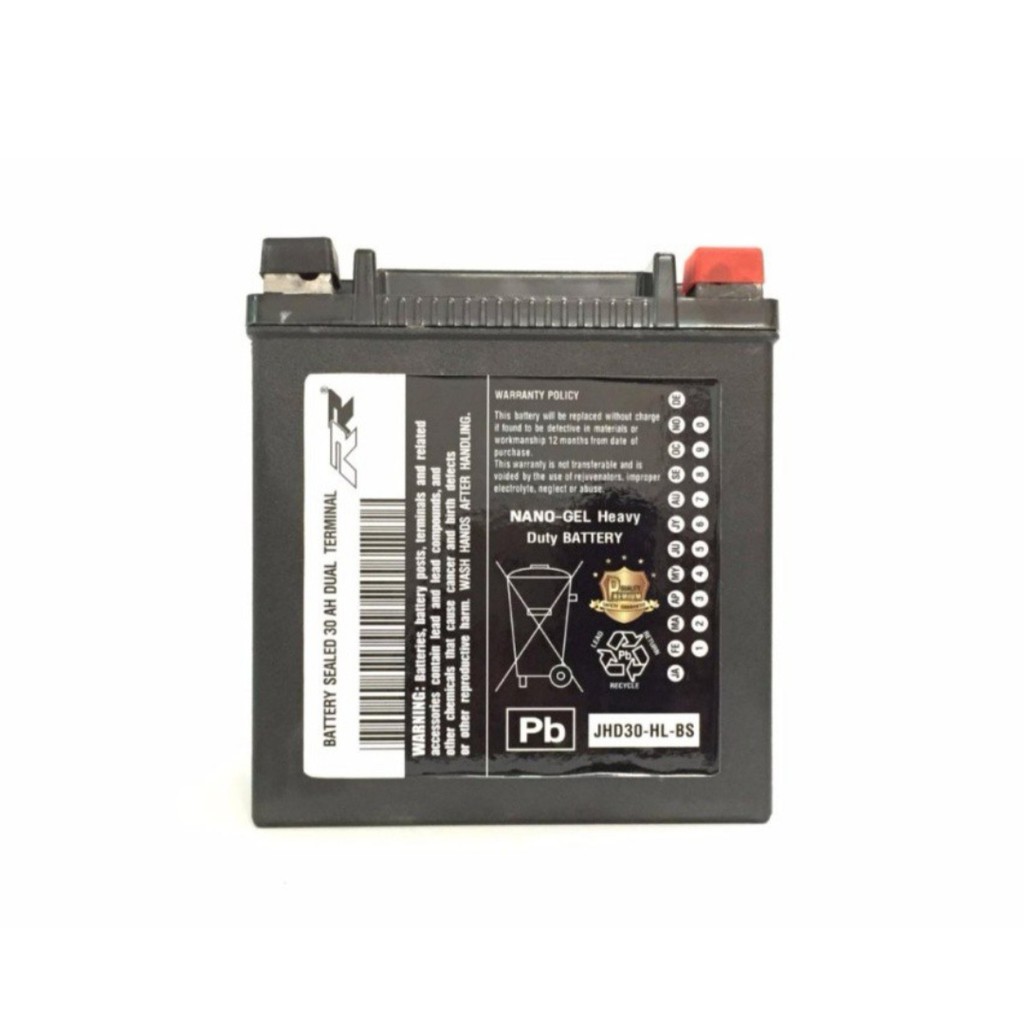 แบตเตอรี่ Harley Gel nano Davidson JHD30-HL-BS #แบต RR bigbikeแบตเตอรี่มอเตอร์ไซค์ แบตHarley Davidso
