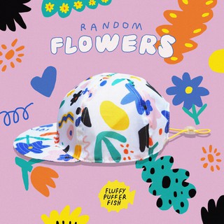 FLUFFY PUFFER FISH - หมวกแก๊บ Cap hat ลายRandom Flowers