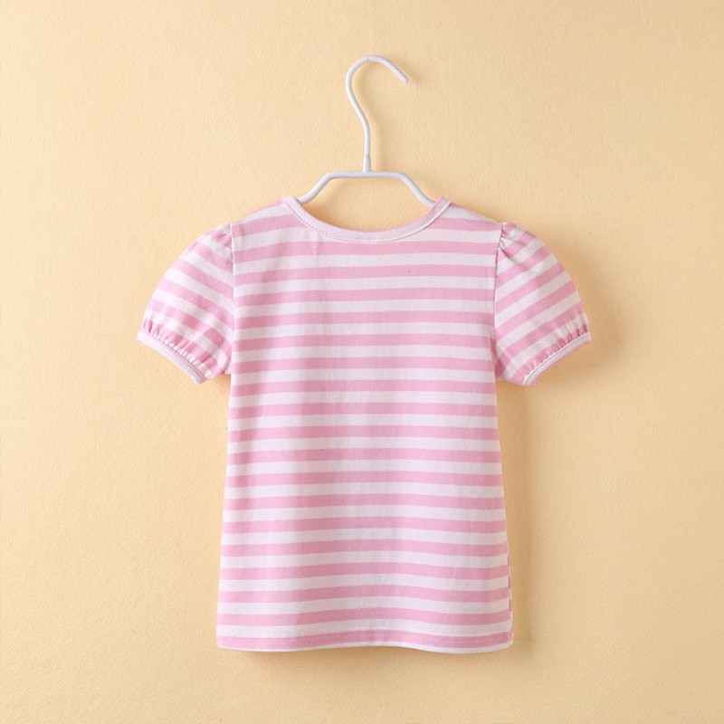 เสื้อยืดเด็ก ผ้าคอตตอนนิ่มมาก ลาย Hello Kitty สีน้ำเงิน สีชมพู 1 ตัว - รูปที่ 4