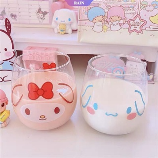 แก้วกาแฟ ลายการ์ตูน Sanrio My Melody Cinnamoroll Kuromi น่ารัก ทนความร้อน 200 มล. สําหรับเด็กผู้หญิง [RAIN]