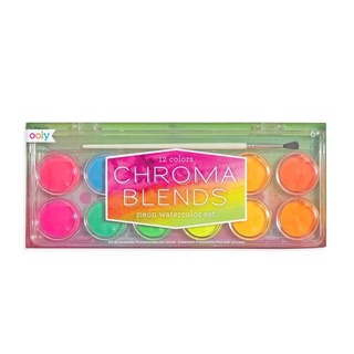 สีน้ำสีนีออนสีสันสดใส นำเข้าจากอเมริกา ปลอดสารพิษแบรนด์ Ooly - Chroma blend Neon