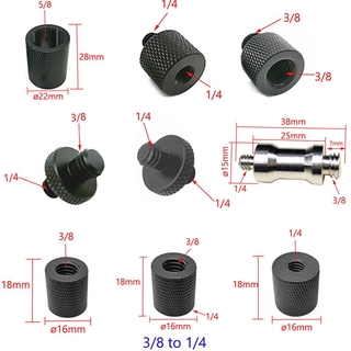 1/4" to 3/8"  5/8" to 1/4" Male to Female Thread Screw Mount Adapter Tripod Plate Screw Plate Screw mount for SLR camera