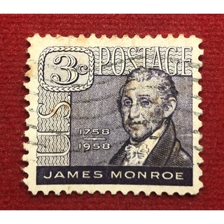 แสตมป์ U.S POSTAGE JAMES MONROE ปี 1758-1958