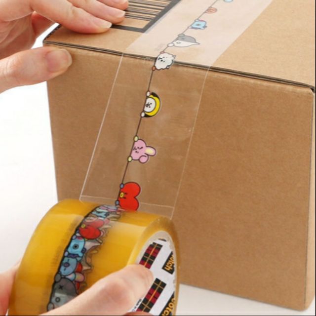 พร้อมส่ง สก๊อตเทป เทปใส 3M ลายBT21 สำหรับแปะหรือเป็น สติ๊กเกอร์ ตกแต่งสมุดแพลนเนอร์