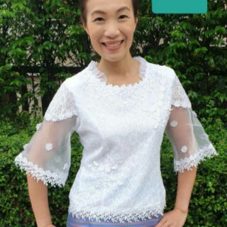 เสื้อลูกไม้รุ่น แขนแก้วกระจายดอก อก 36/38/40/42/44/46 คอระบาย
เสื้อลูกไม้ ปลายแขนดีไซน์แก้ว กระจายด้วยดอกไม้น่ารักมาก
