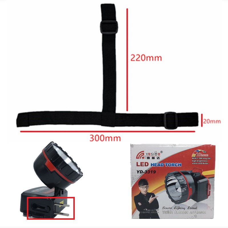 YASIDA ไฟคาดหัว LED หน้ากว้าง 2.5 นิ้ว ไฟฉายแรง แสงขาว/เหลือง ส่องไกล กันน้ำ ทนทาน ของแท้จากแบรนด์ - รูปที่ 5