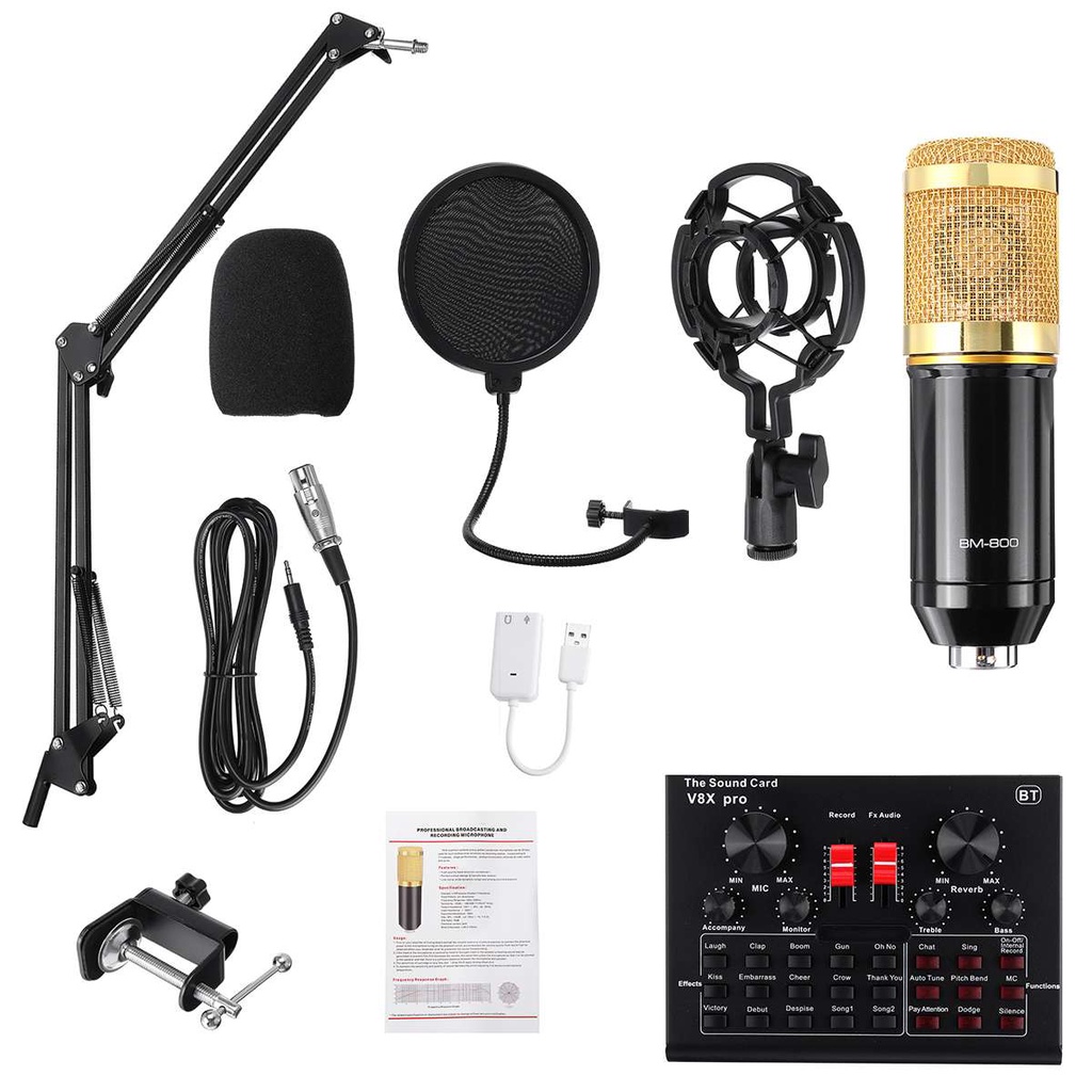 BBm 800 Karaoke Condenser Microphone Mic For Pc Studio Microphone
