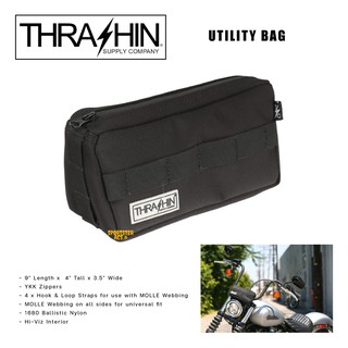 **ฟรีจัดส่ง** Thrashin Supply - Utility Handlebar Bag ติดตั้งได้สำหรับแฮนด์ทุกแนว