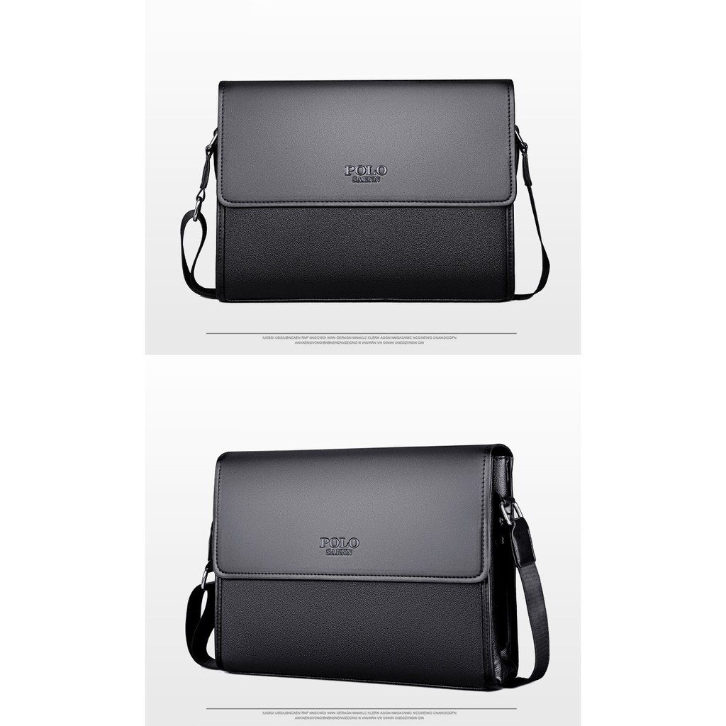 กระเป๋าสะพายข้าง กระเป๋าผู้ชาย กระเป๋าทำงานผู้ชาย POLO SAEN ของแท้ 100% (ไซต์ใหญ่) ใส่หนังสือ ใส่ Tablet ได้
