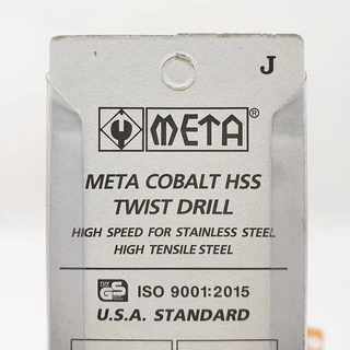 META ดอกสว่านโคบอลต์ มีให้เลือกหลายขนาด 1 ชิ้น SUPER ไฮสปีด 1/64" ถึง 7/32" ดอกสว่านเจาะสแตนเลส