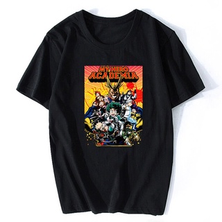 เสื้อคู่ - My Hero Academia ญี่ปุ่นอะนิเมะผู้ชายเสื้อยืดฮาราจูกุสตรีทแวร์ผ้าฝ้าย Camisetas Hombre ผ