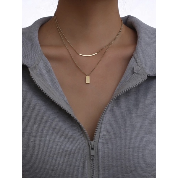 สร้อยคอ 14K จี้เรขาคณิต