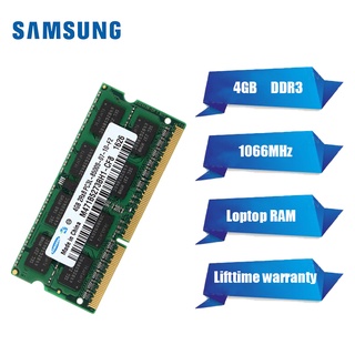 โมดูลหน่วยความจําแล็ปท็อป โน้ตบุ๊ก Samsung RAM DDR3 2RX8 4GB 1066MHZ PC-8500 204Pin SODIMM 1.5 1.35V