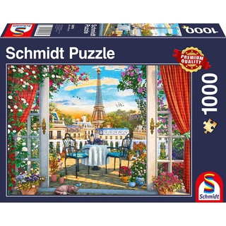 จิ๊กซอว์ Schmidt - A terrace in Paris  1000 piece  (ของแท้  มีสินค้าพร้อมส่งได้ทันที)