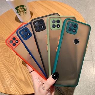 รุ่นใหม่ Case Oppo A16K  เคสกันกระแทก ปุ่มสีผิวด้าน ขอบนิ่มหลังแข็ง เคสโทรศัพท์ OPPO A16K [ ส่งจากไทย ]
