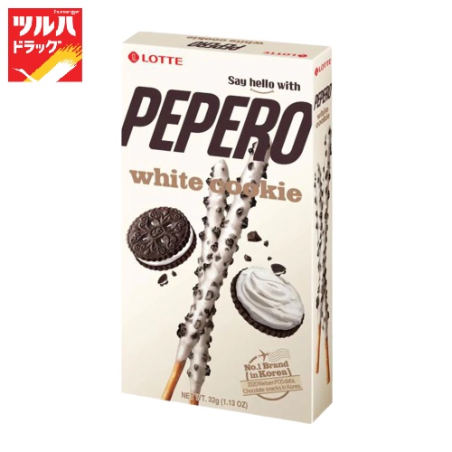 ไวท์ ช็อกโกแล็ด คุกกี้ เปปเปโร 32 กรัม/Lotte Pepero White Cookie Cream