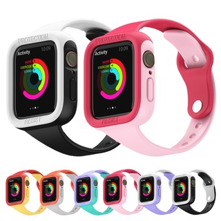 สายนาฬิกาข้อมือซิลิโคน สําหรับ Apple Watch Series 7 41 45 มม. 38 มม. 40 มม. 44 42 มม. iWatch 7 6 SE 5 4 3 2 1