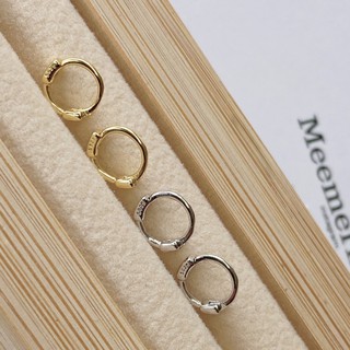 mini hopepy [earring] ต่างหูแบบห่วง s925 ,14k gold