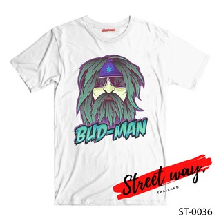 Street way ® เสื้อยืดลาย แนวสตรีท รุ่น BUD MAN [ST-0036]