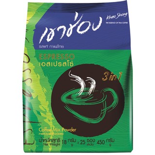 กาแฟเขาช่อง คอฟฟี่มิกซ์ 3in1 เอสเปรสโซ่ / 18 กรัมx25ซอง