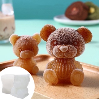 ซิลิโคน 3D Bear Ice Cube Mold น่ารักสร้างสรรค์กาแฟนมชา Ice Cube Mould