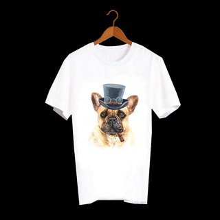 เสื้อลายหมา DFB004 french bulldog เสื้อยืด เสื้อยืดลายหมา เสื้อยืดสกรีนลายหมา