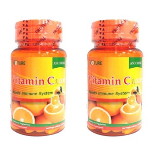 Nature VitaminC 1000 Vitamin USA วิตามิน ซี 30 เม็ด (2 กระปุก)