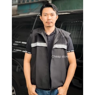 เสื้อกั๊กติดแถบสะท้อนแสง 289 บาท สีดำ/กรม/กากี มีซับในทั้งตัว ไซส์เยอะ S-5XLพร้อมส่งทันที