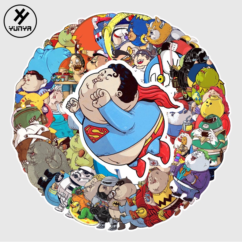 พร้อมส่งลายการ์ตูนอะนิเมะ mario marvel naruto onepiece  supermario 51แผ่น FAT HERO ใช้ซ้ำได้