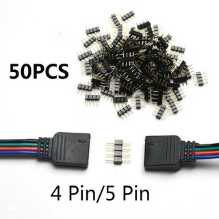 อะแดปเตอร์เชื่อมต่อสายไฟ 4 Pin 5 Pin Rgb 4 Pin / 5 Pin Diy สําหรับ 3528 5050 Led Rgb