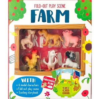 นิทาน Fold-out Play Scene: Farm พร้อมโมเดลสัตว์ในฟาร์ม 6 ตัว