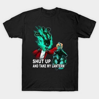 เสื้อยืดผ้าฝ้าย [S-5XL]เสื้อยืด พิมพ์ลาย Thresh SHUT UP AND TAKE MY LANTERN สําหรับผู้ชาย 508686