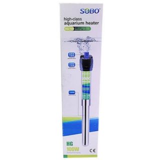 SOBO High-class HG-100W aquarium heater ฮีตเตอร์หลอดสแตนเลส สำหรับตู้ปลา เหมาะกับตู้ 24-30"ทำอุณหภูมิได้ 20 ํC ~ 32 ํC