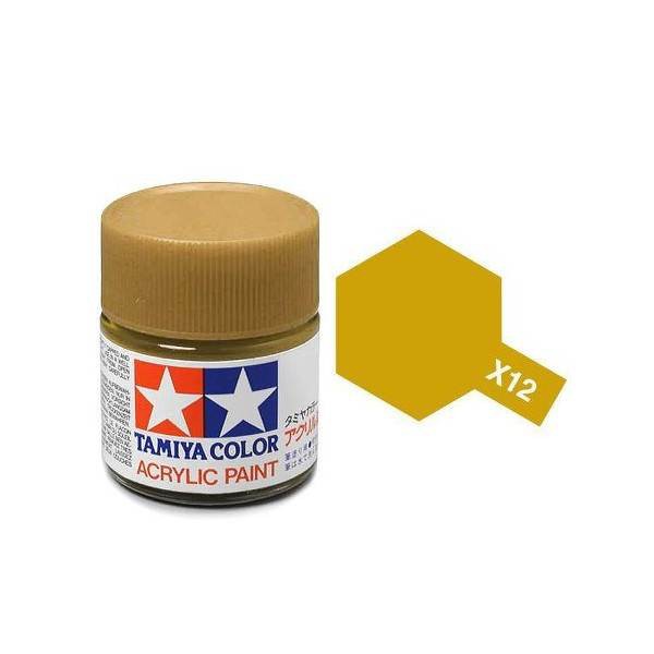 สีสูตรน้ำ TAMIYA X-12 Gold Leaf (10 ml)