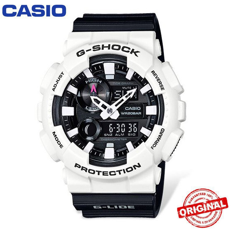 Casio ของแท้ 100% นาฬิกาข้อมือ สีดํา สีขาว gshock GAX-100 สําหรับผู้ชาย