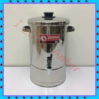 ชื่อ  : ZEBRA  PITCHER  HOT  AND  COLD WATER ZEBRA STAINLESS COOLER 24CM. STAINLESS COOLER WATER HOT WATER COLD WATER WI