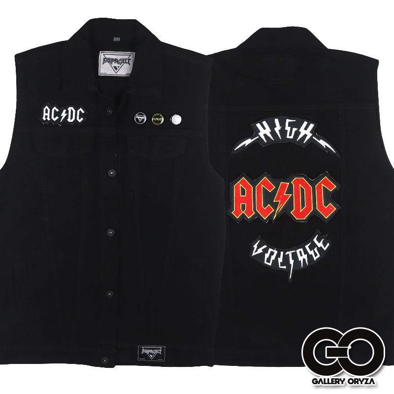 มอเตอร์ไซค์ VEST / BIKER / BIKER / AC DC กางเกงยีนส์ VEST / ผู้ชาย VEST / ผ้ายีนส์หนากันลม VEST / MA