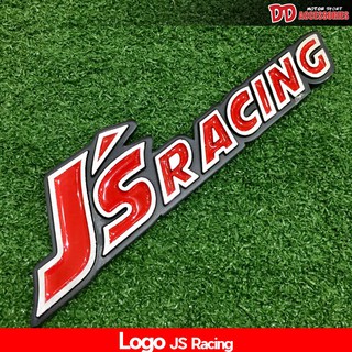 โลโก้ logo JS racing  แปะฝาท้าย พร้อมกาวแปะ ยาว 16 cm มี 2 สี